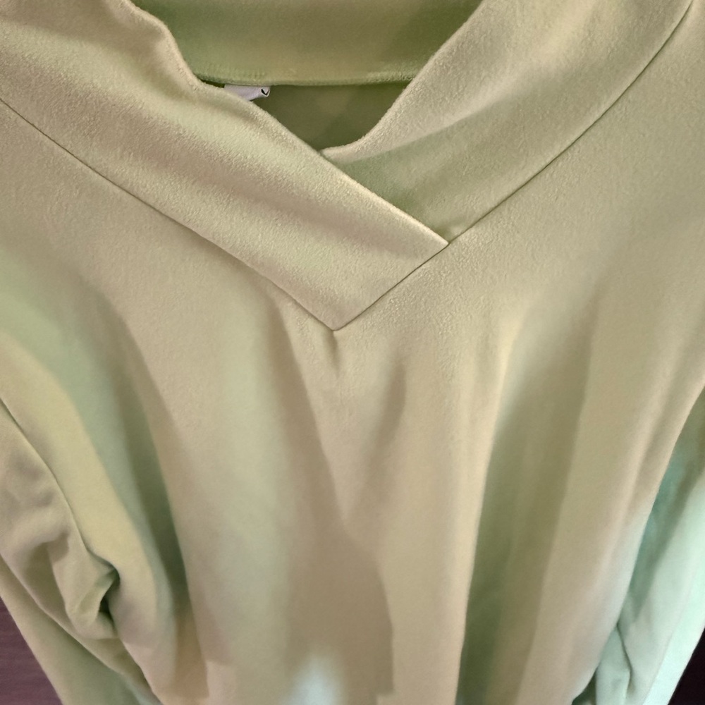 Light Green Cowl Neck Top